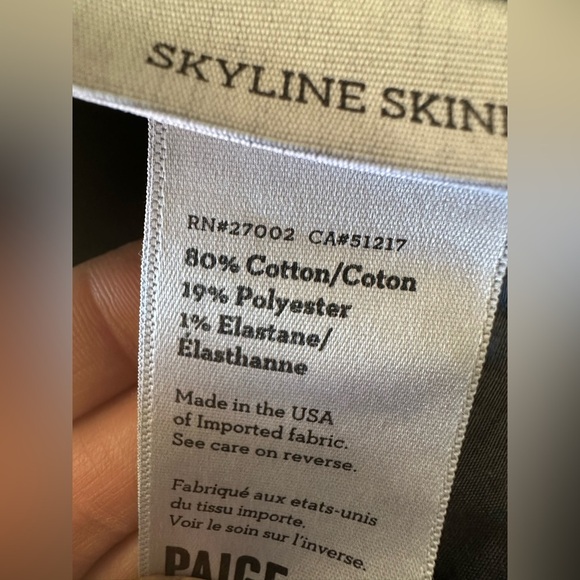 PAIGE Jeans Skyline Skinny Dark Wash size 27 - Mid Rise - Picture 5 of 5